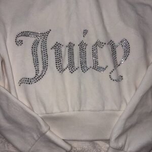 Juicy Couture Cream Zip-Up Hoodie
